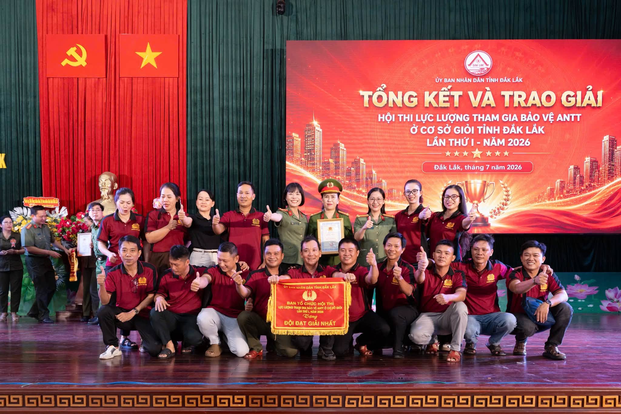 PHƯỜNG BÌNH KIẾN XUẤT SẮC ĐẠT GIẢI NHẤT TẠI HỘI THI LỰC LƯỢNG THAM GIA BẢO VỆ ANTT Ở CƠ SỞ GIỎI TỈNH ĐẮK LẮK, LẦN THỨ I, NĂM 202