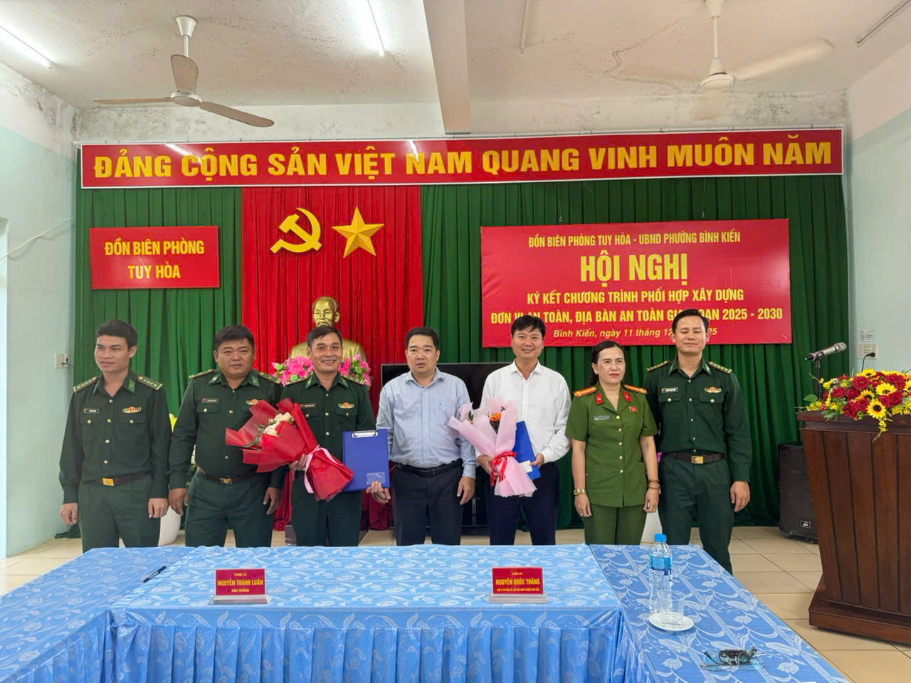 PHƯỜNG BÌNH KIẾN KÝ KẾT PHỐI HỢP VỚI ĐỒN BIÊN PHÒNG TUY HÒA TRONG XÂY DỰNG ĐƠN VỊ AN TOÀN, ĐỊA BÀN AN TOÀN GIAI ĐOẠN 2025–2030